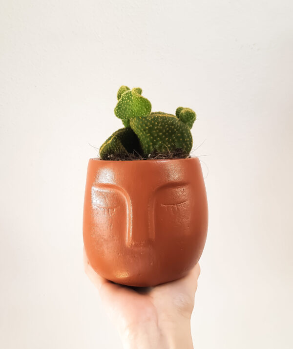 Vaso in cemento arancione Orange