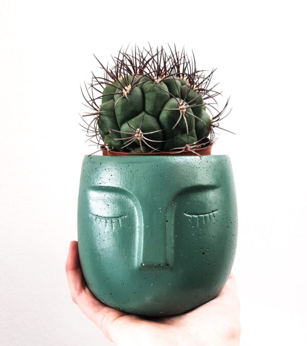 Vaso in cemento verde Emerald