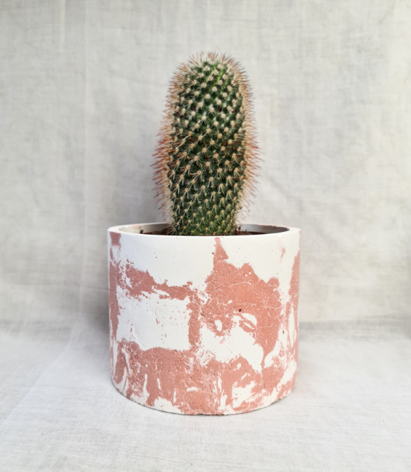 vaso in cemento colorato fatto a mano arredamento casa
