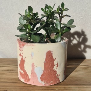Beige, Red and Blue