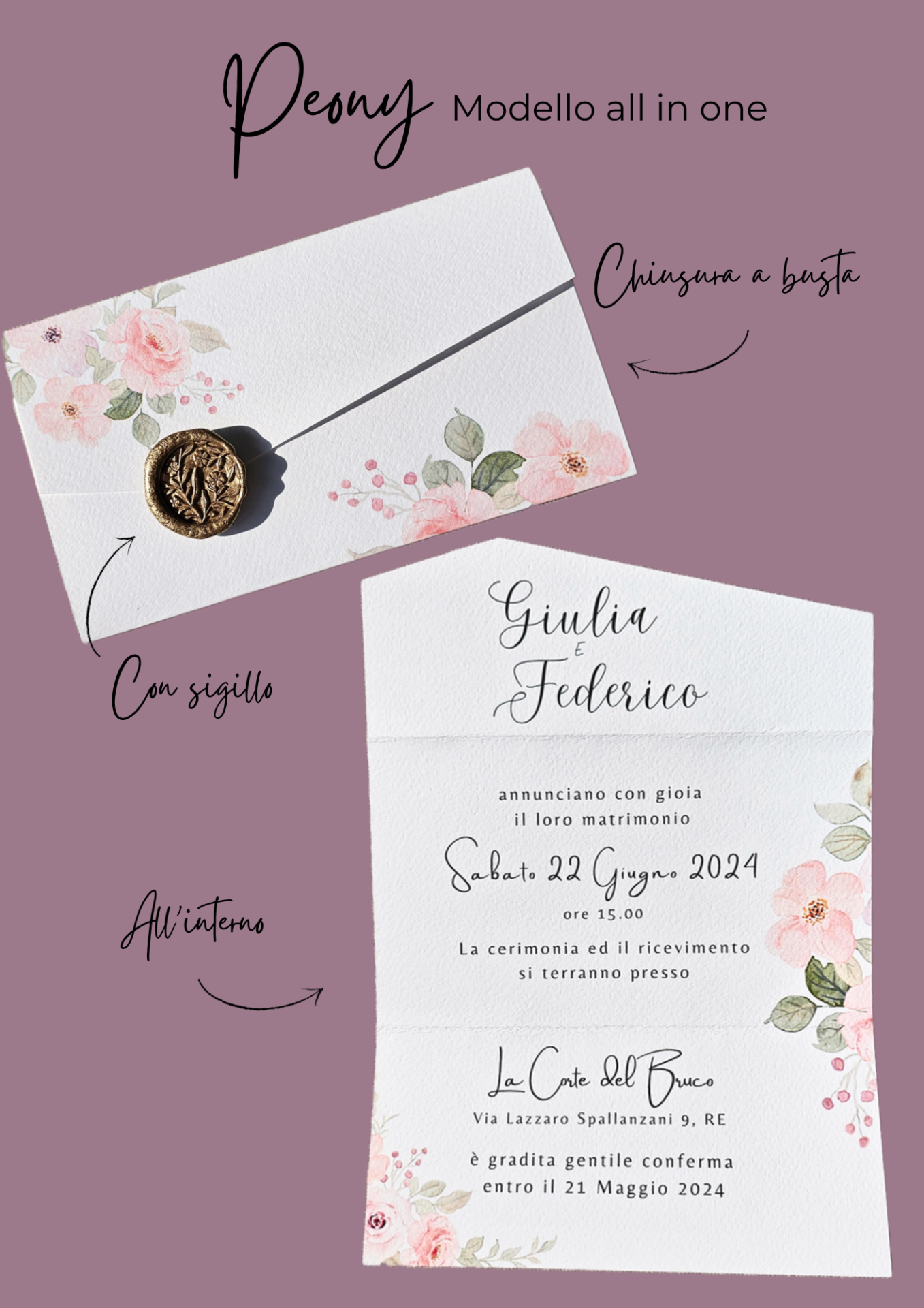 Partecipazione di matrimonio All in One - immagine 7