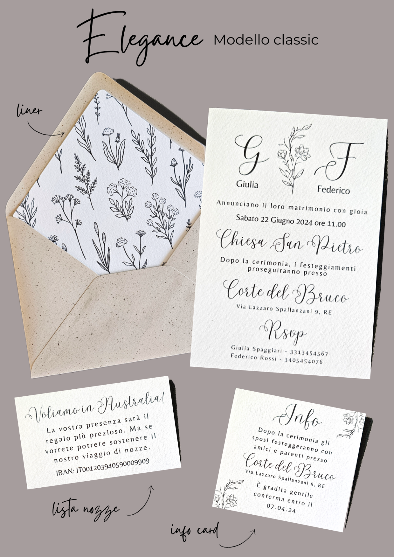 Partecipazione di matrimonio Classic - immagine 6