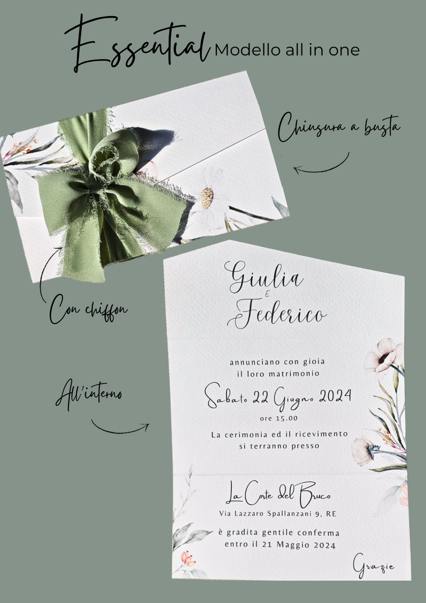 Partecipazione di matrimonio All in One - immagine 2