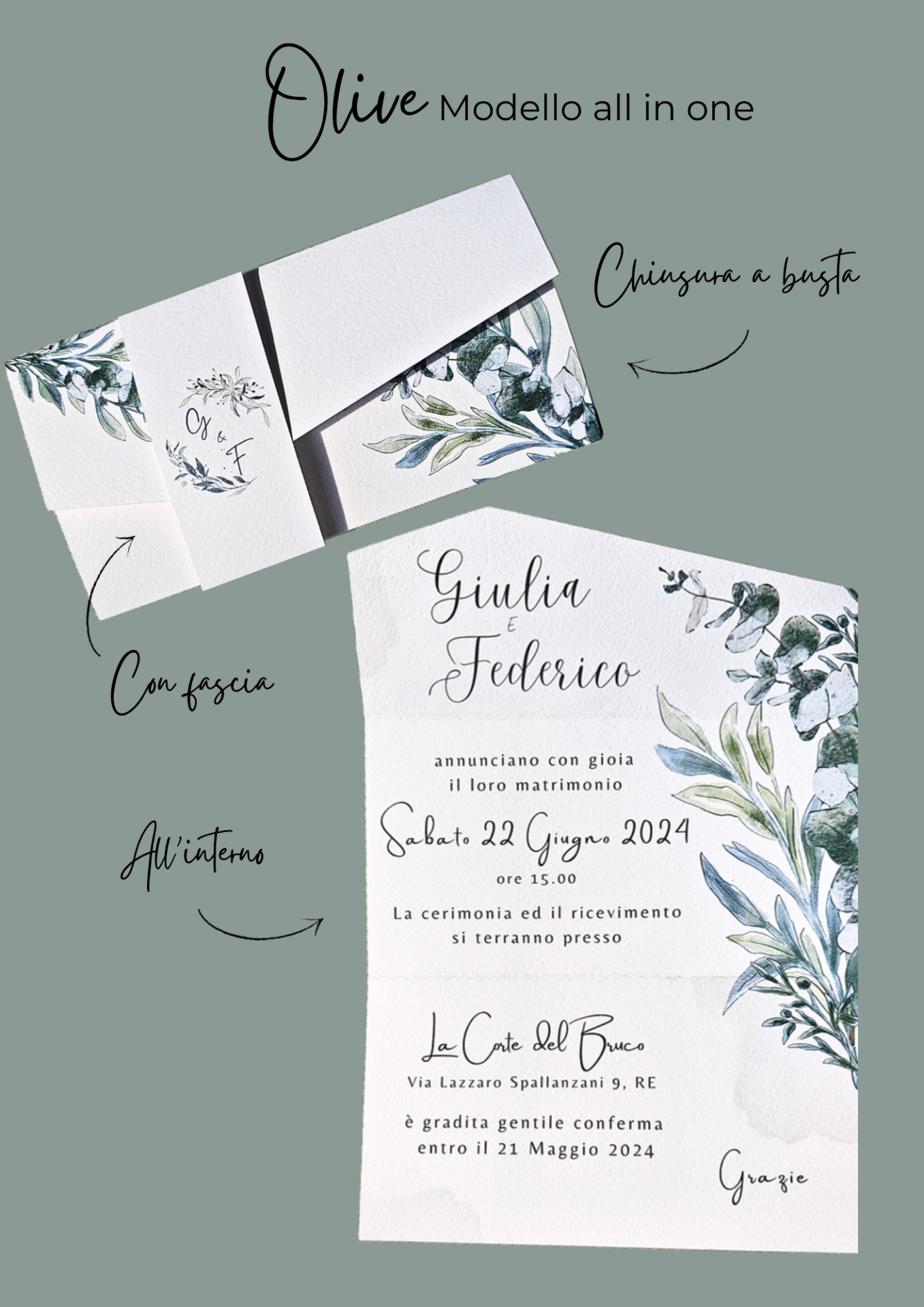 Partecipazione di matrimonio All in One - immagine 5